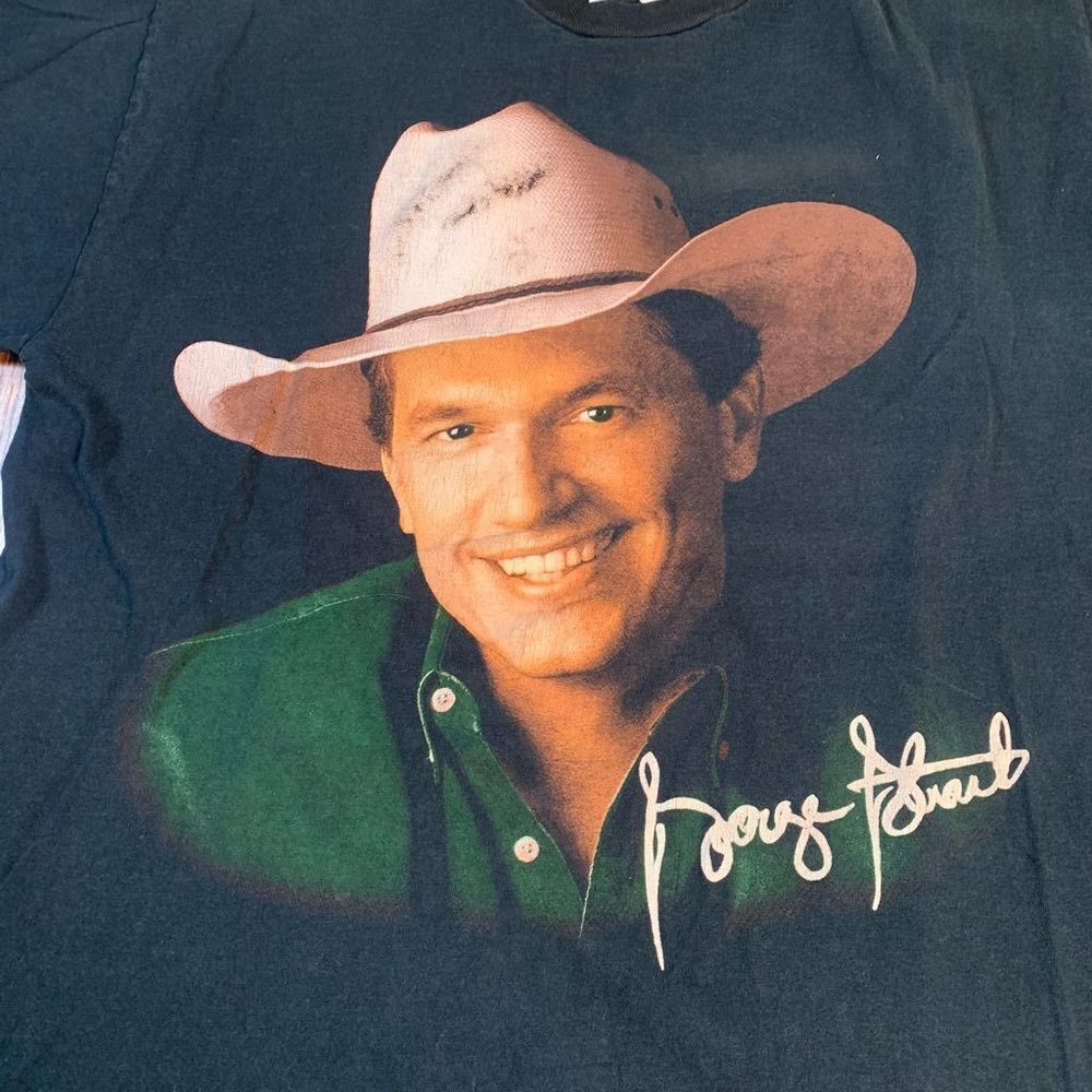 Vintage George Strait Tour T Shirt Mens L USA Cities‎ Houston Chicago Denver… - Picture 2 of 6